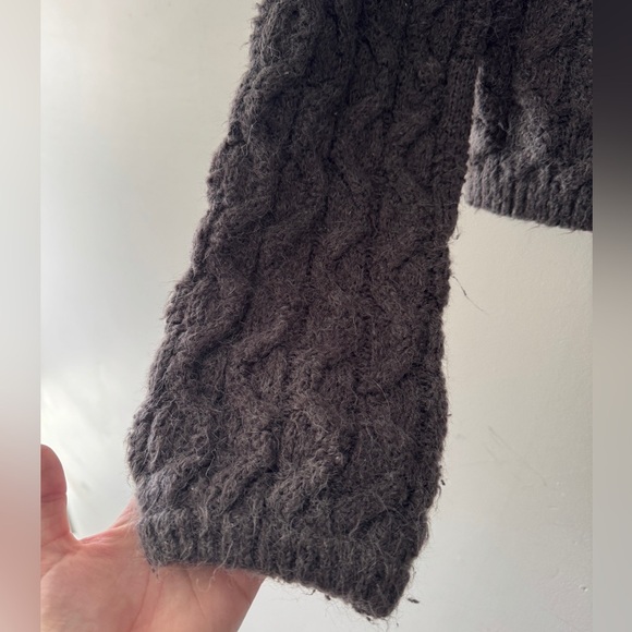 Volcom Bubble Tea Gray Oversized Knit Sweater - Picture 4 of 6